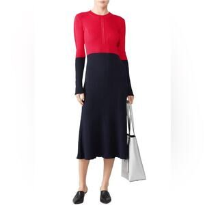 Cedric Charlier Color Block Knit Dress